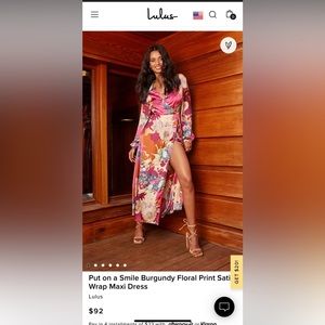 Lulus Floral Wrap Maxi Dress